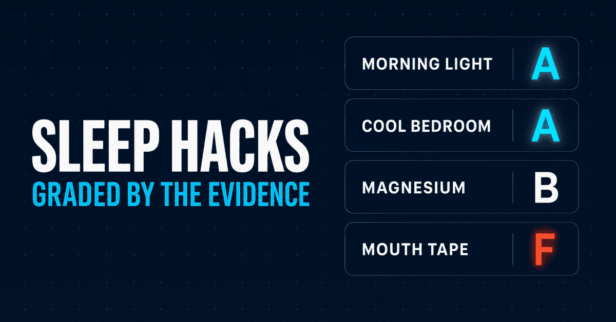 The Best Sleep Hacks That Actually Work (Graded by the Evidence)